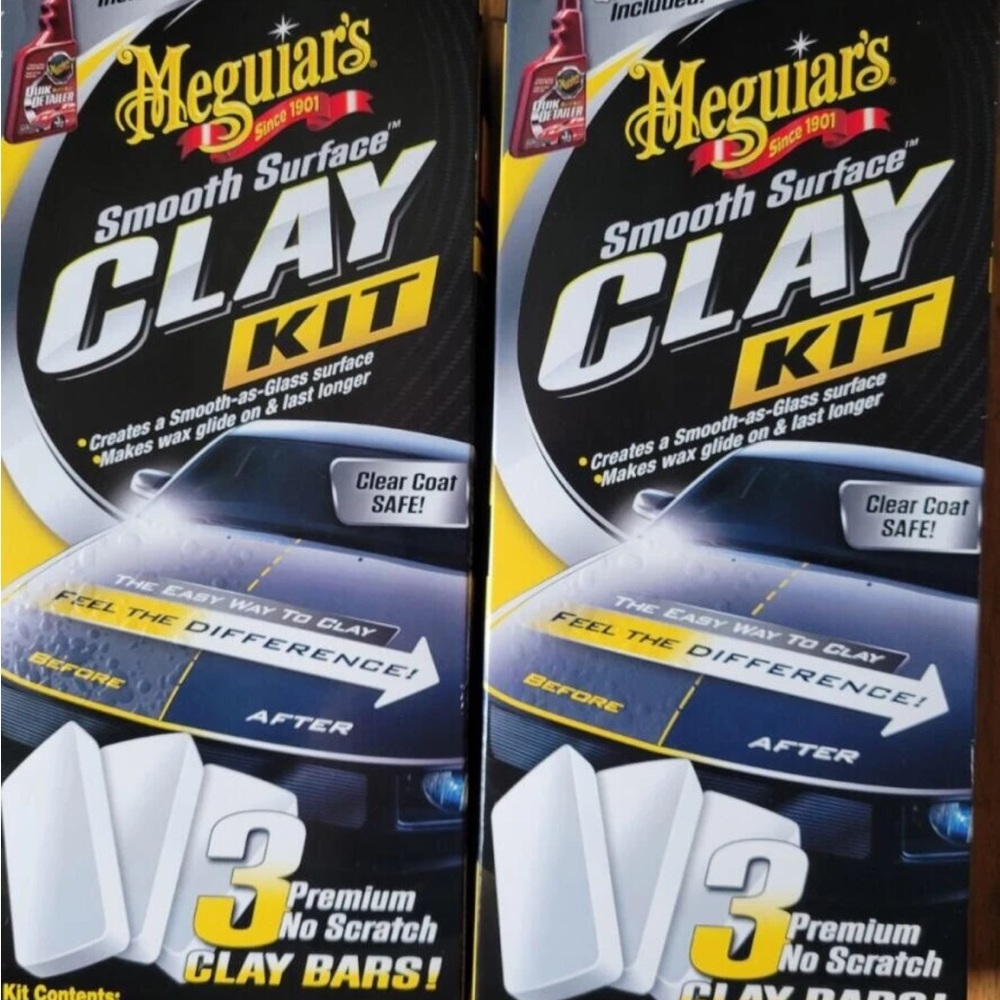 Meguiars Smooth Surface Clay Bar Kit - Safe & Easy Premium Car Claying Lot Of 2